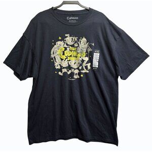 Cuphead The Cuphead Show Logo Group T-Shirt  Black Mens 2XL New w Tags Hot Topic